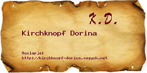 Kirchknopf Dorina névjegykártya